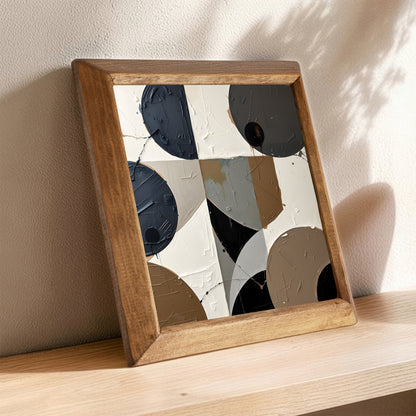 Abstract Echoes Natural Stone Wall Art