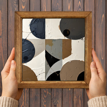 Abstract Echoes Natural Stone Wall Art