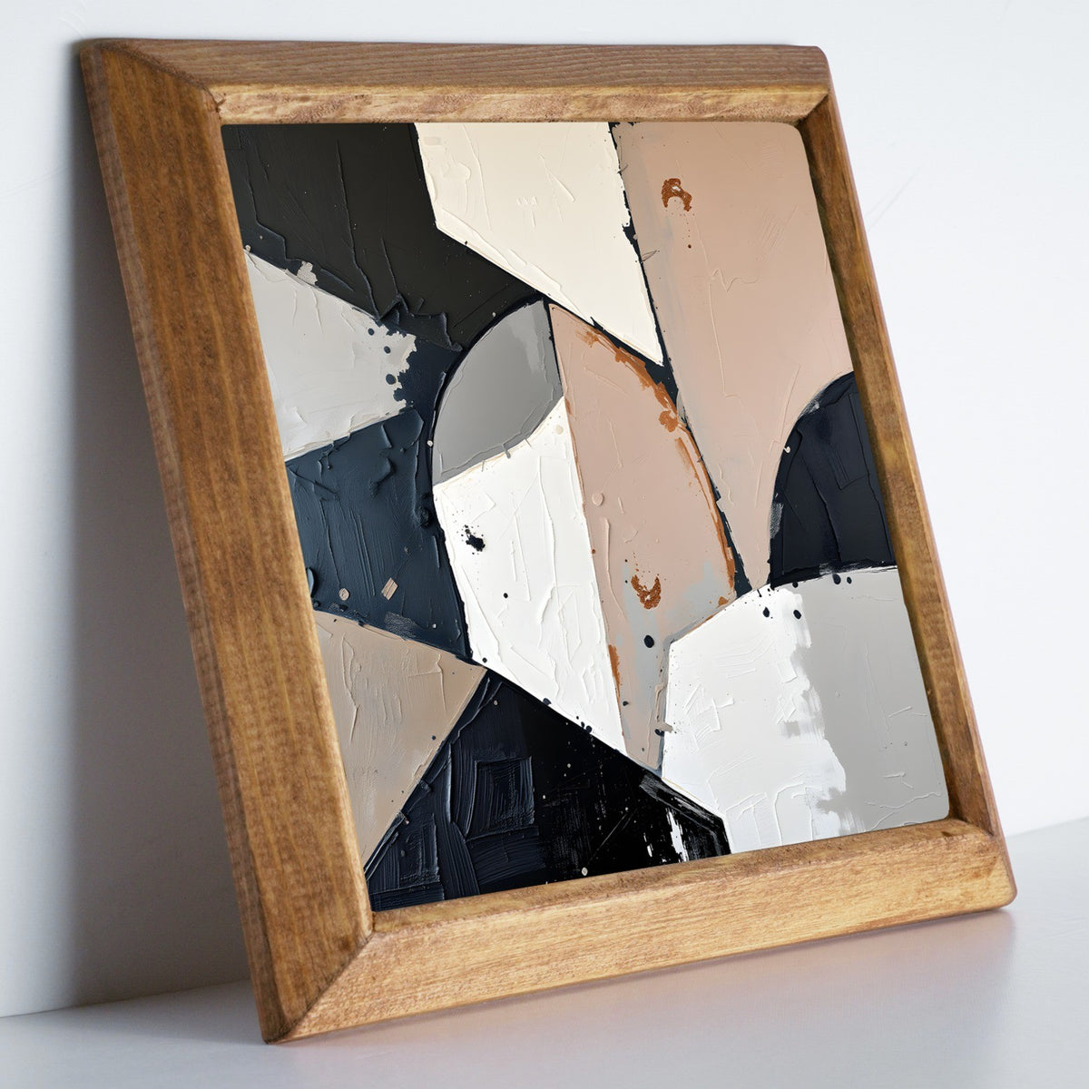 Modern Neutral Abstract Stone Wall Art