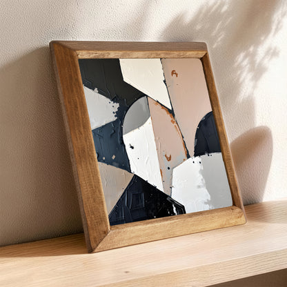 Modern Neutral Abstract Natural Stone Wall Art