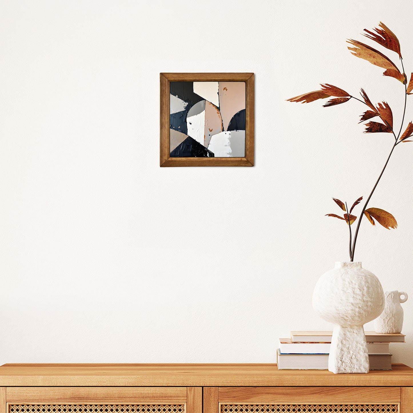 Modern Neutral Abstract Natural Stone Wall Art