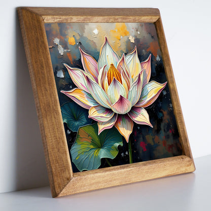 Lotus Blossom Stone Wall Art