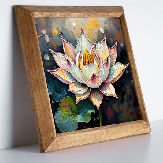 Lotus Blossom Stone Wall Art