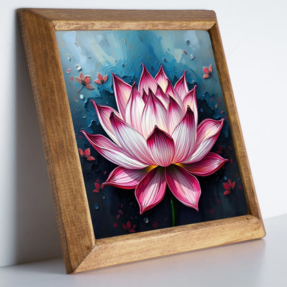 Lotus Flower Stone Wall Art