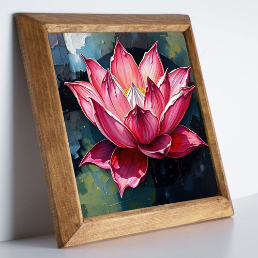 Pink Lotus Stone Wall Art