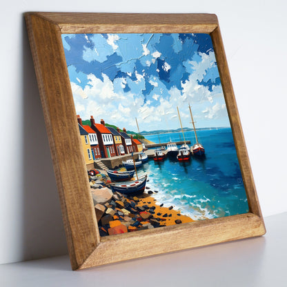 Seaside Harbour Stone Wall Art