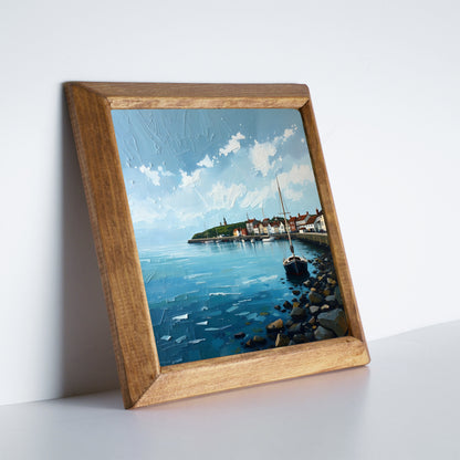 Peaceful Harbour Natural Stone Wall Art