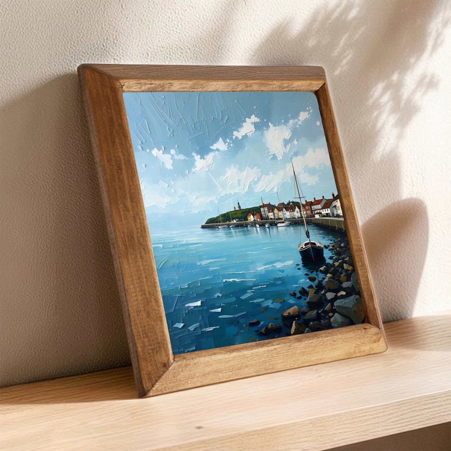 Peaceful Harbour Natural Stone Wall Art