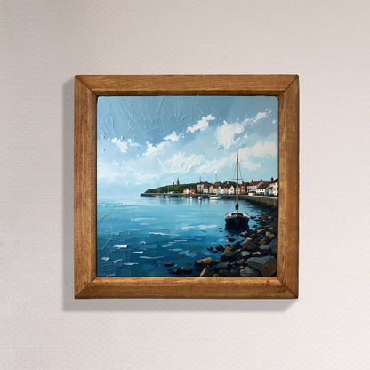 Peaceful Harbour Natural Stone Wall Art