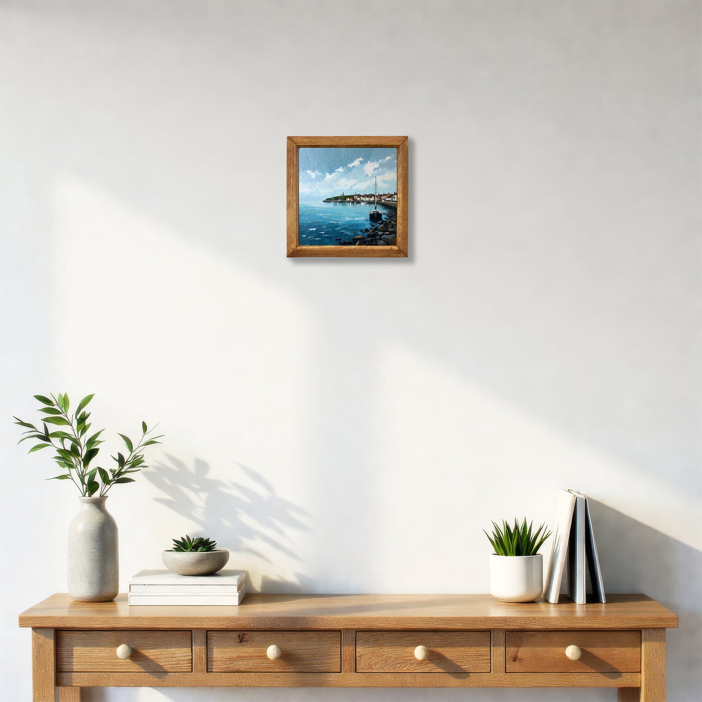 Peaceful Harbour Natural Stone Wall Art