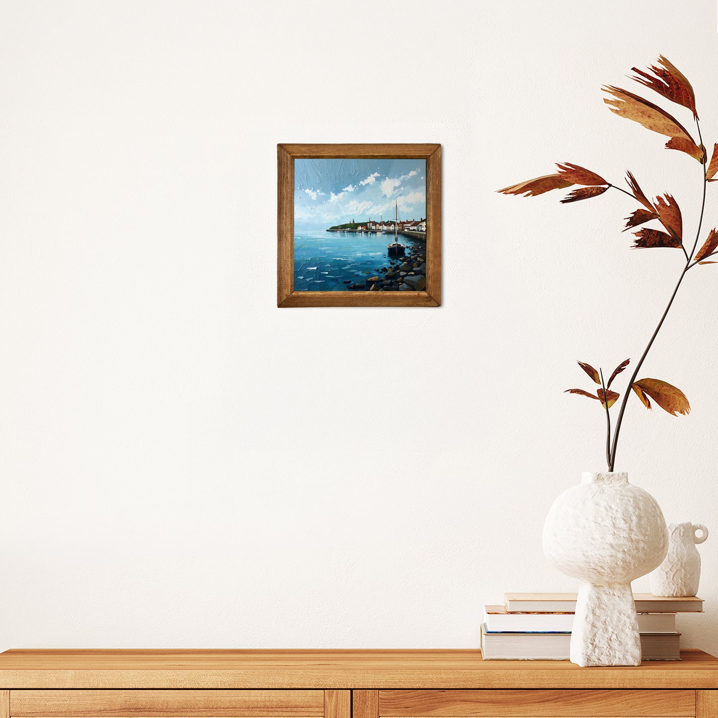 Peaceful Harbour Natural Stone Wall Art