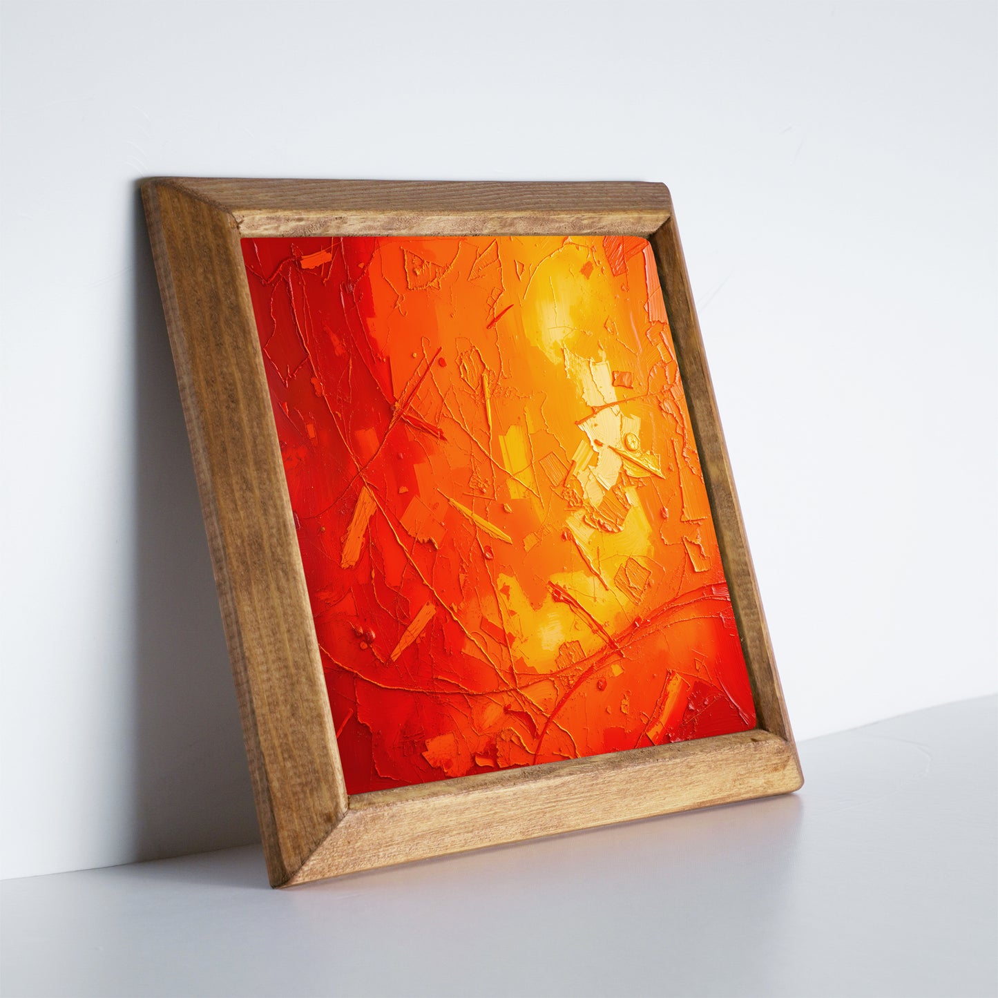 Red Sun Stone Wall Art