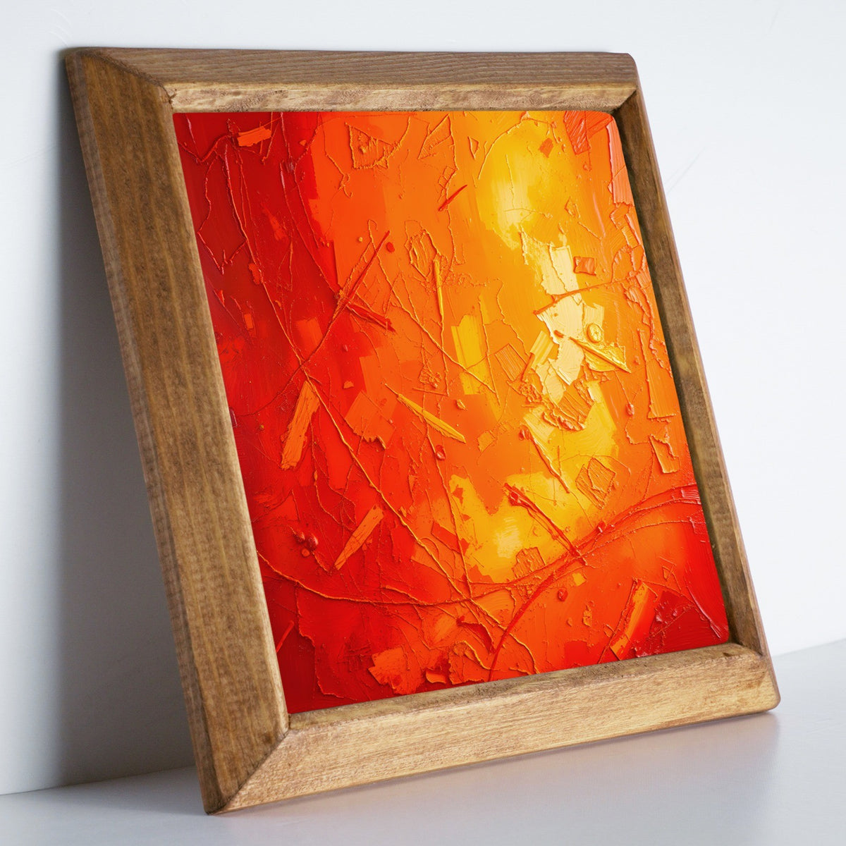 Red Sun Stone Wall Art