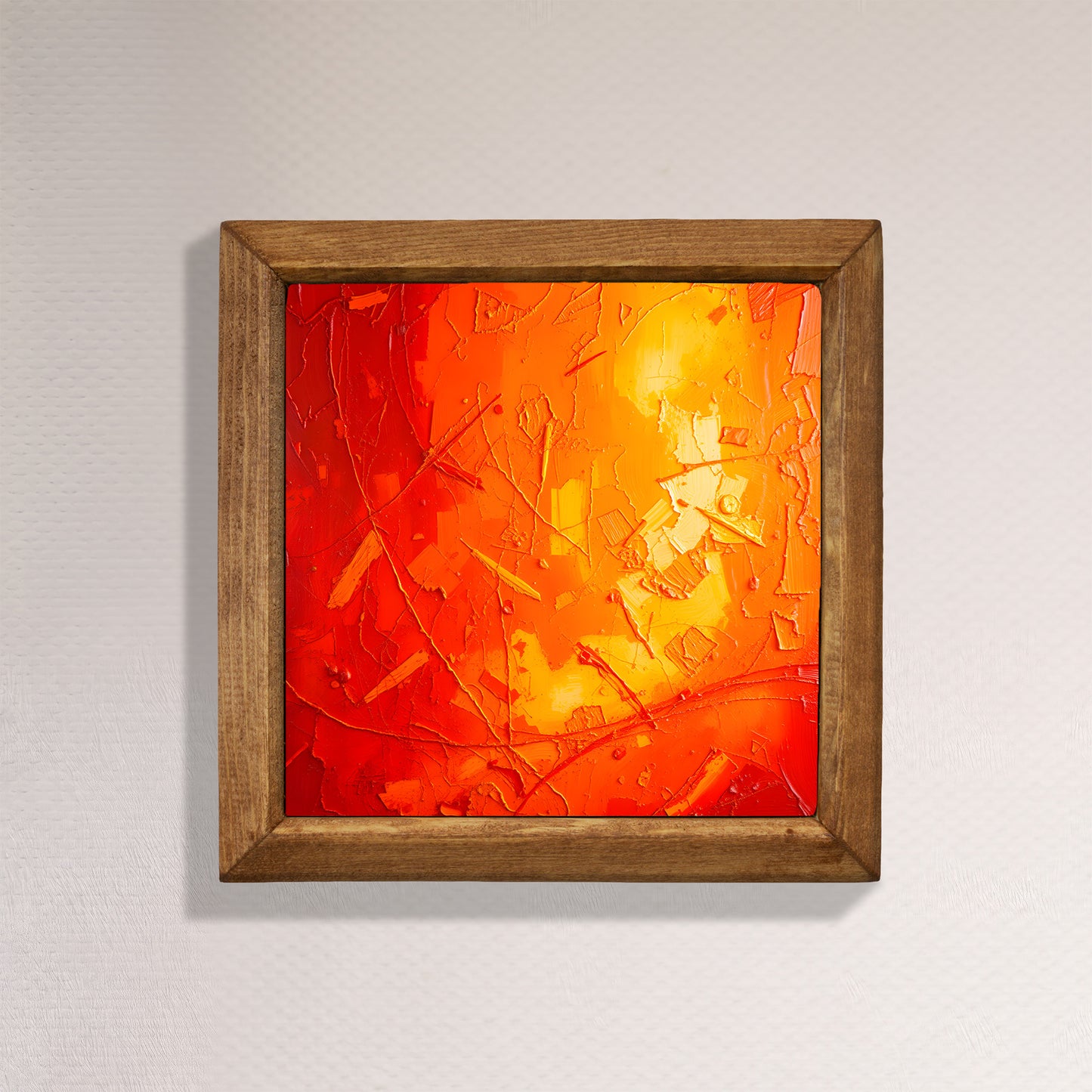 Red Sun Stone Wall Art