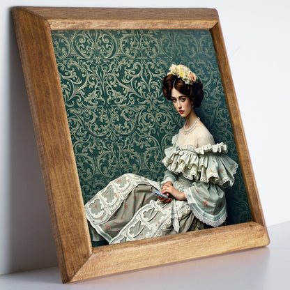 Elegance Lady Portait Stone Wall Art