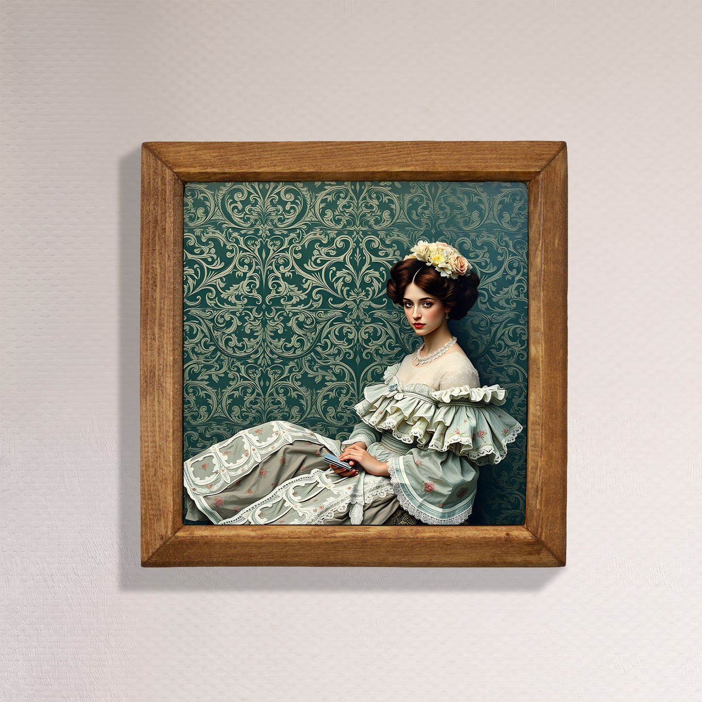 Elegance Lady Portait Stone Wall Art
