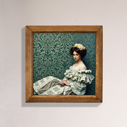 Elegance Lady Portait Stone Wall Art