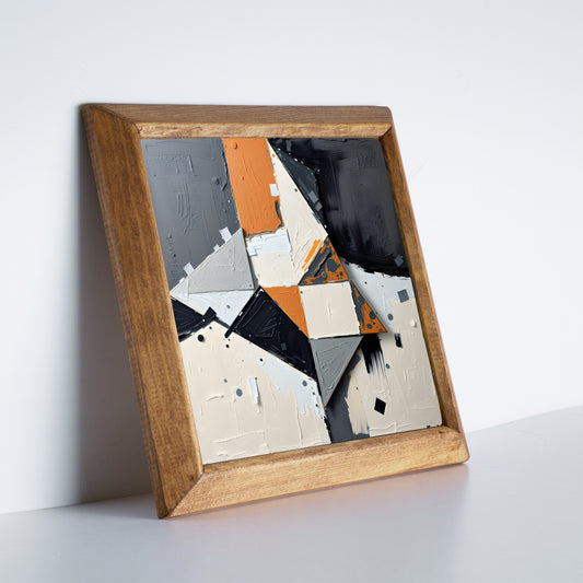 Segments Framed Stone Wall Art
