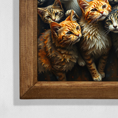 Curious Cats Natural Stone Wall Art