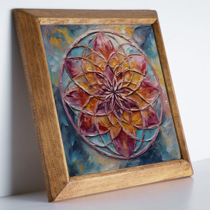 Radiant Mandala Stone Wall Art