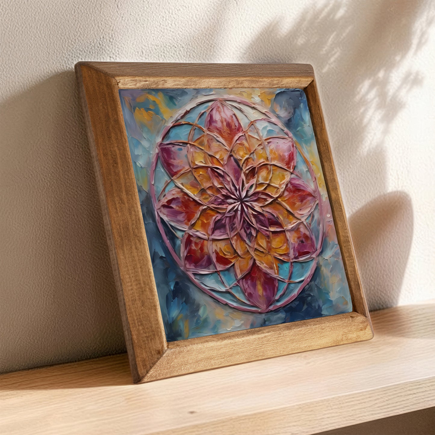 Radiant Mandala Natural Stone Wall Art