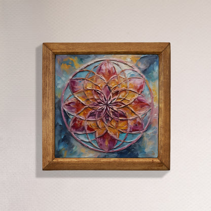 Radiant Mandala Natural Stone Wall Art
