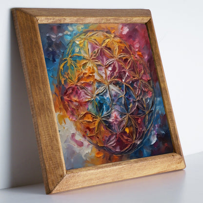 Flower of Life Aura Stone Wall Art