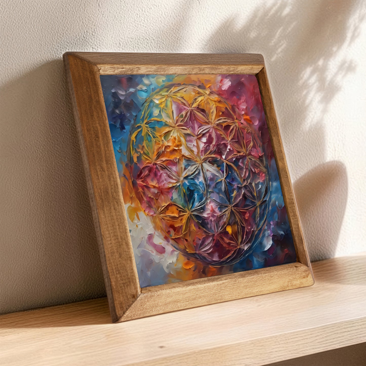 Flower of Life Aura Natural Stone Wall Art