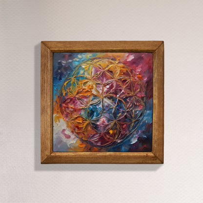 Flower of Life Aura Natural Stone Wall Art