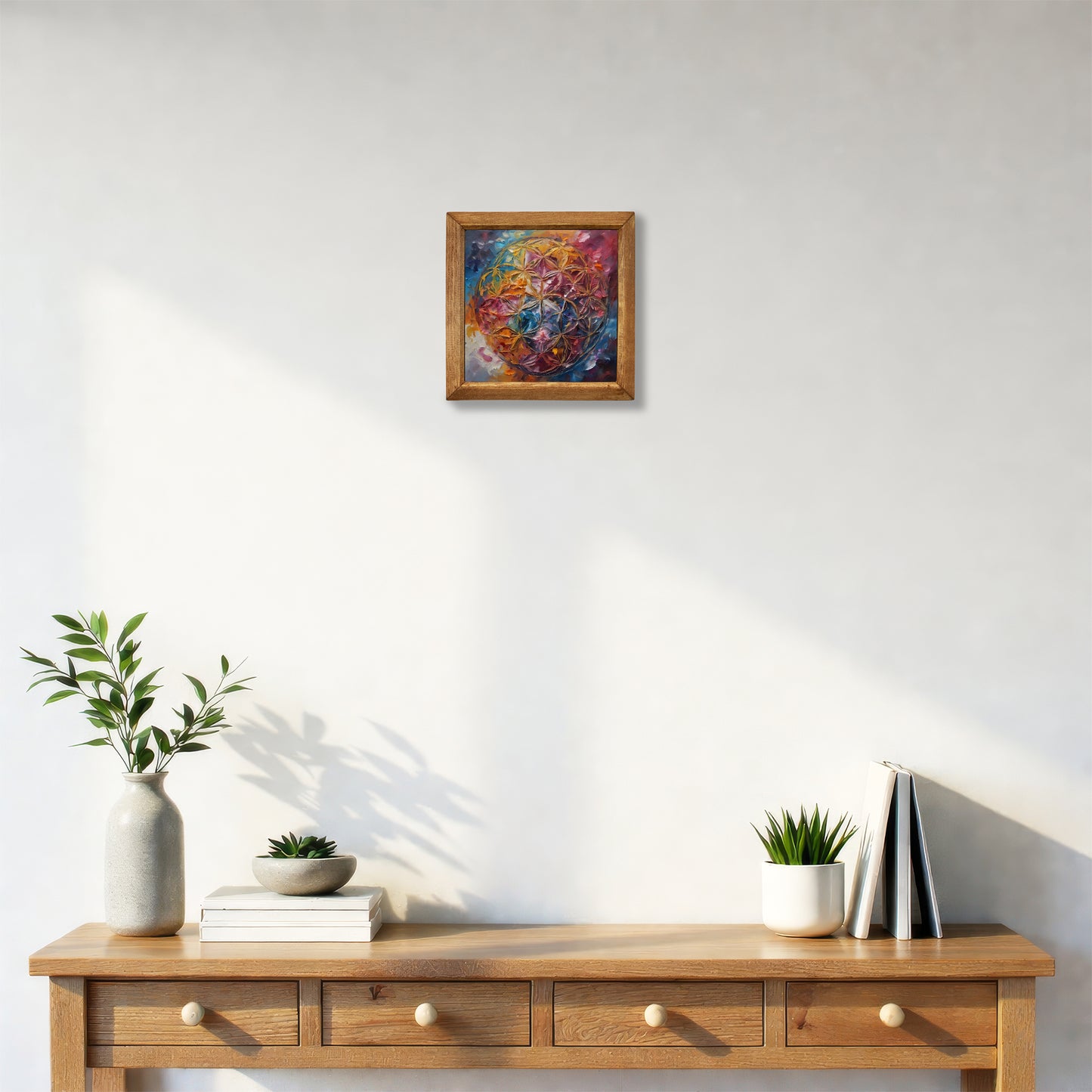 Flower of Life Aura Natural Stone Wall Art