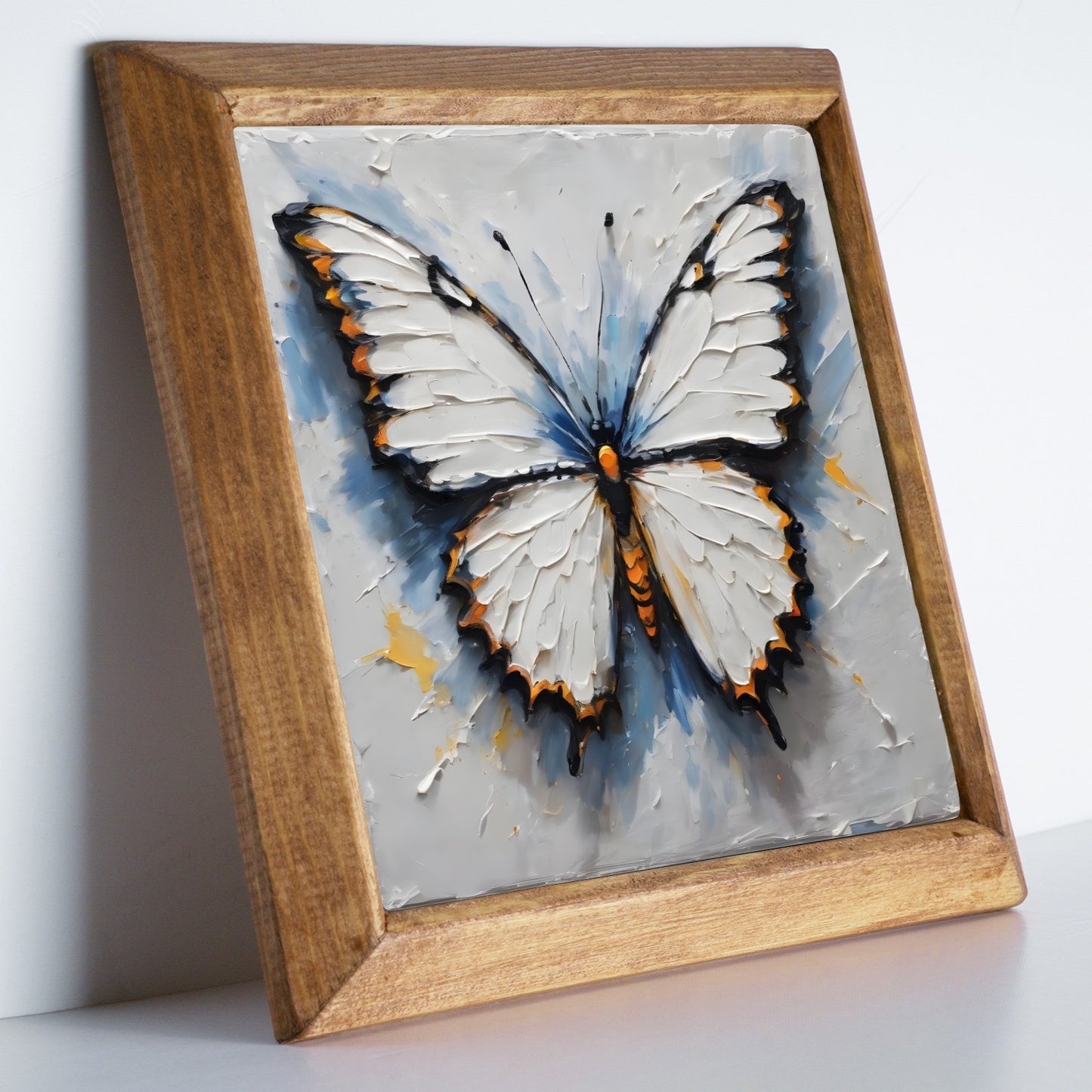 Ivory Butterfly Stone Wall Art