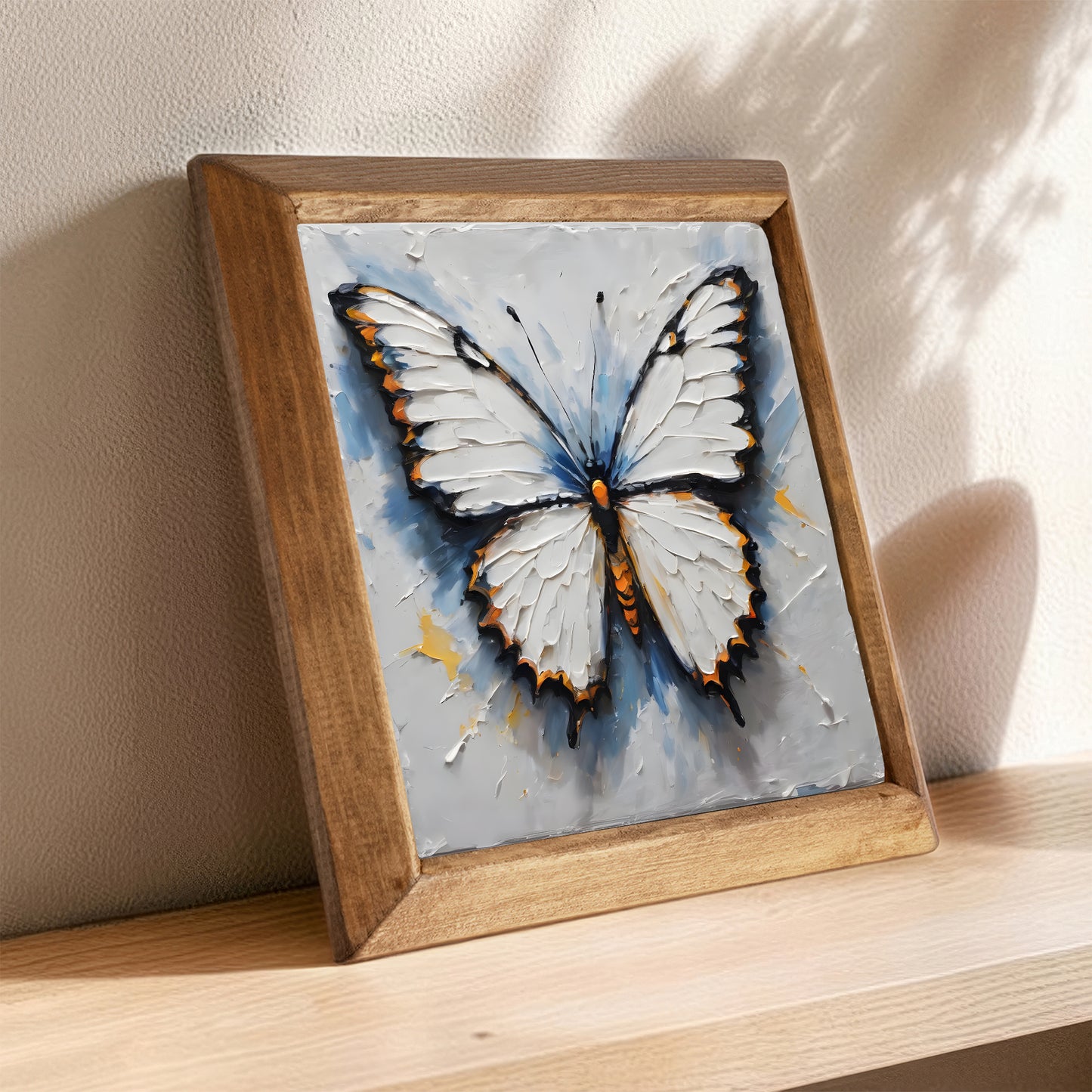Ivory Butterfly Natural Stone Wall Art