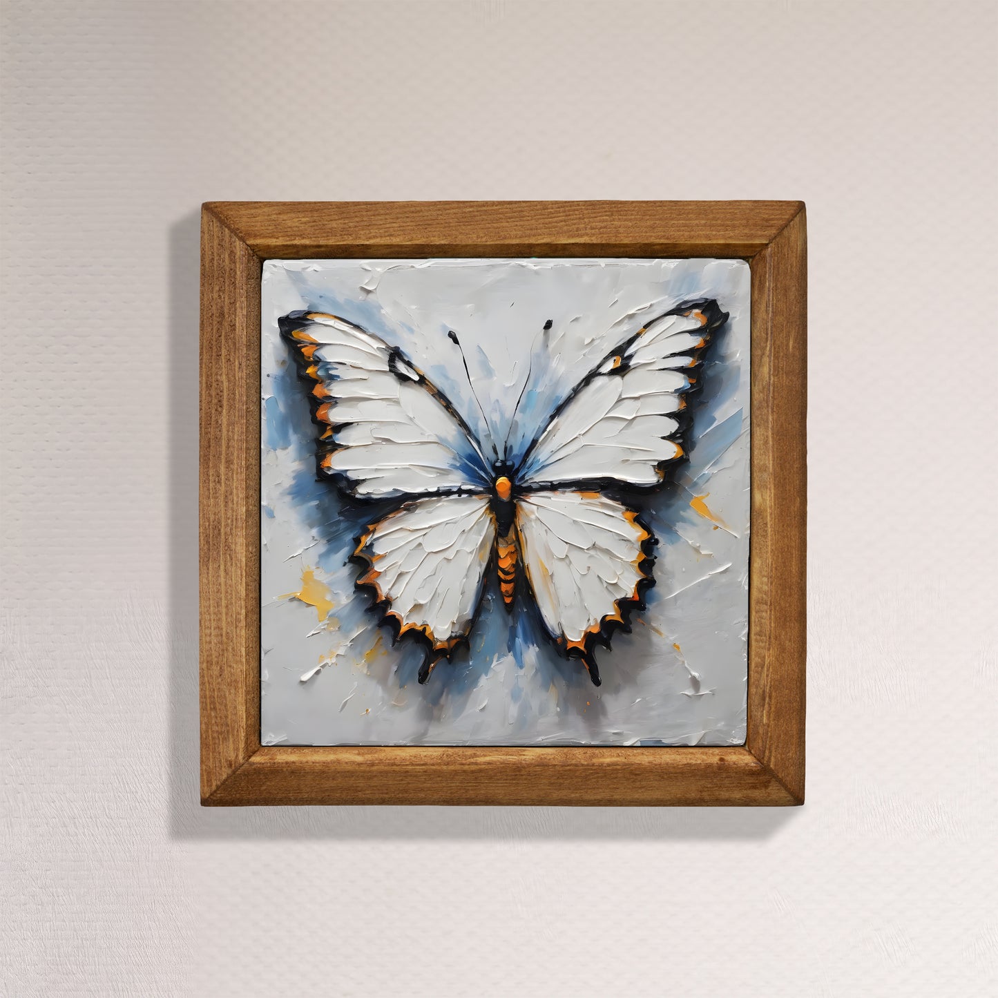 Ivory Butterfly Natural Stone Wall Art