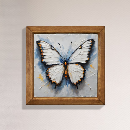 Ivory Butterfly Natural Stone Wall Art