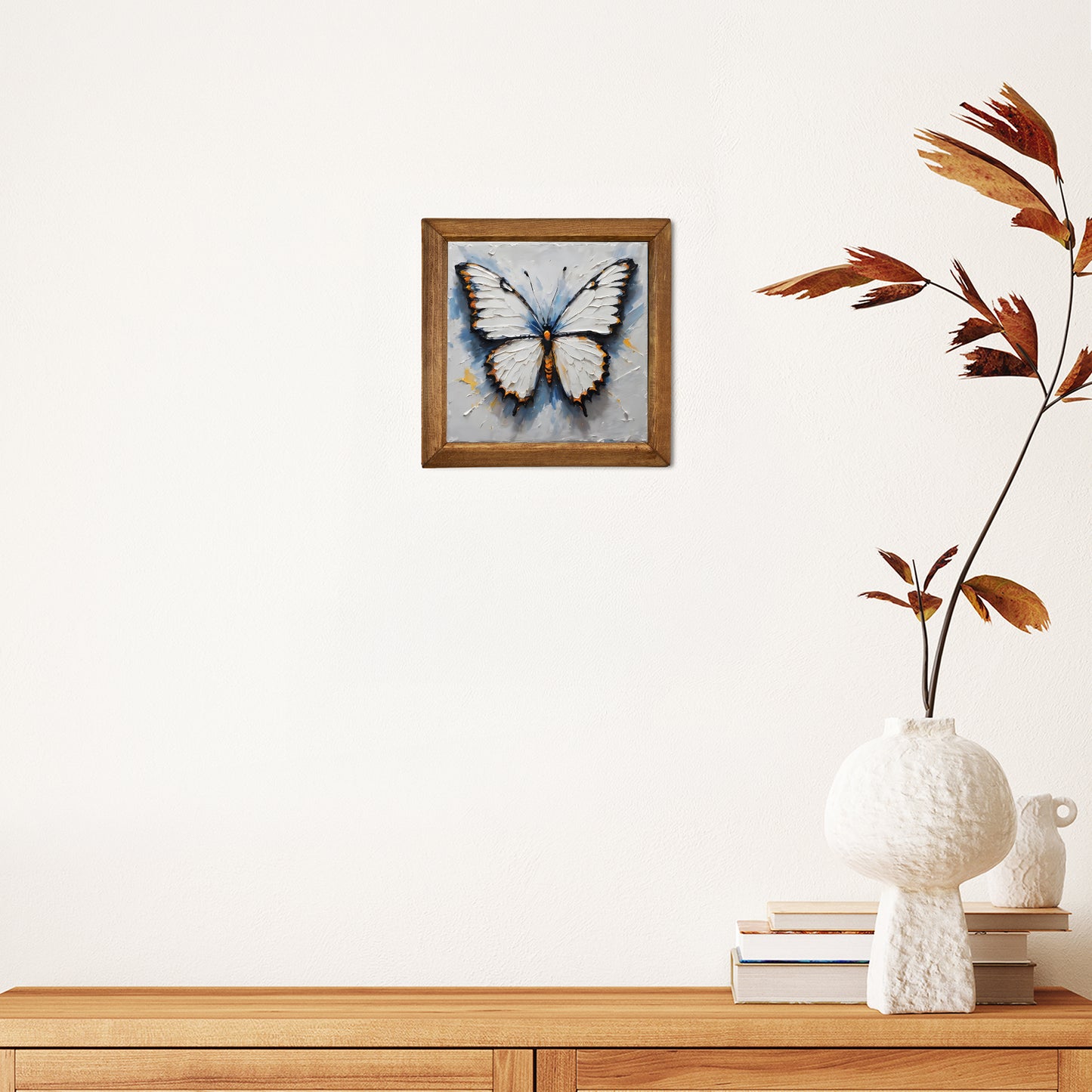 Ivory Butterfly Natural Stone Wall Art