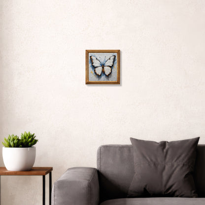 Ivory Butterfly Natural Stone Wall Art