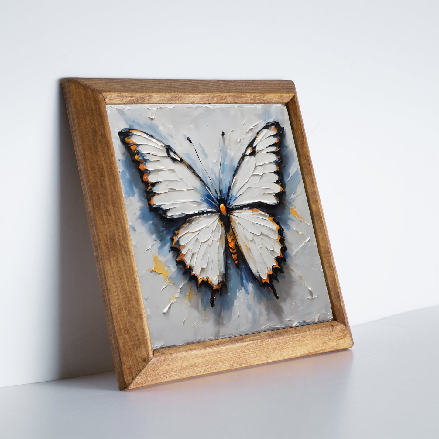 Ivory Butterfly Natural Stone Wall Art