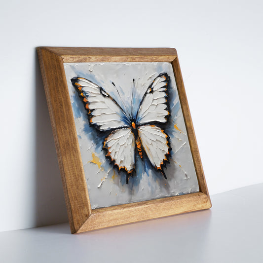 Ivory Butterfly Natural Stone Wall Art