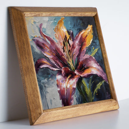 Blush Lily Blossom Stone Wall Art