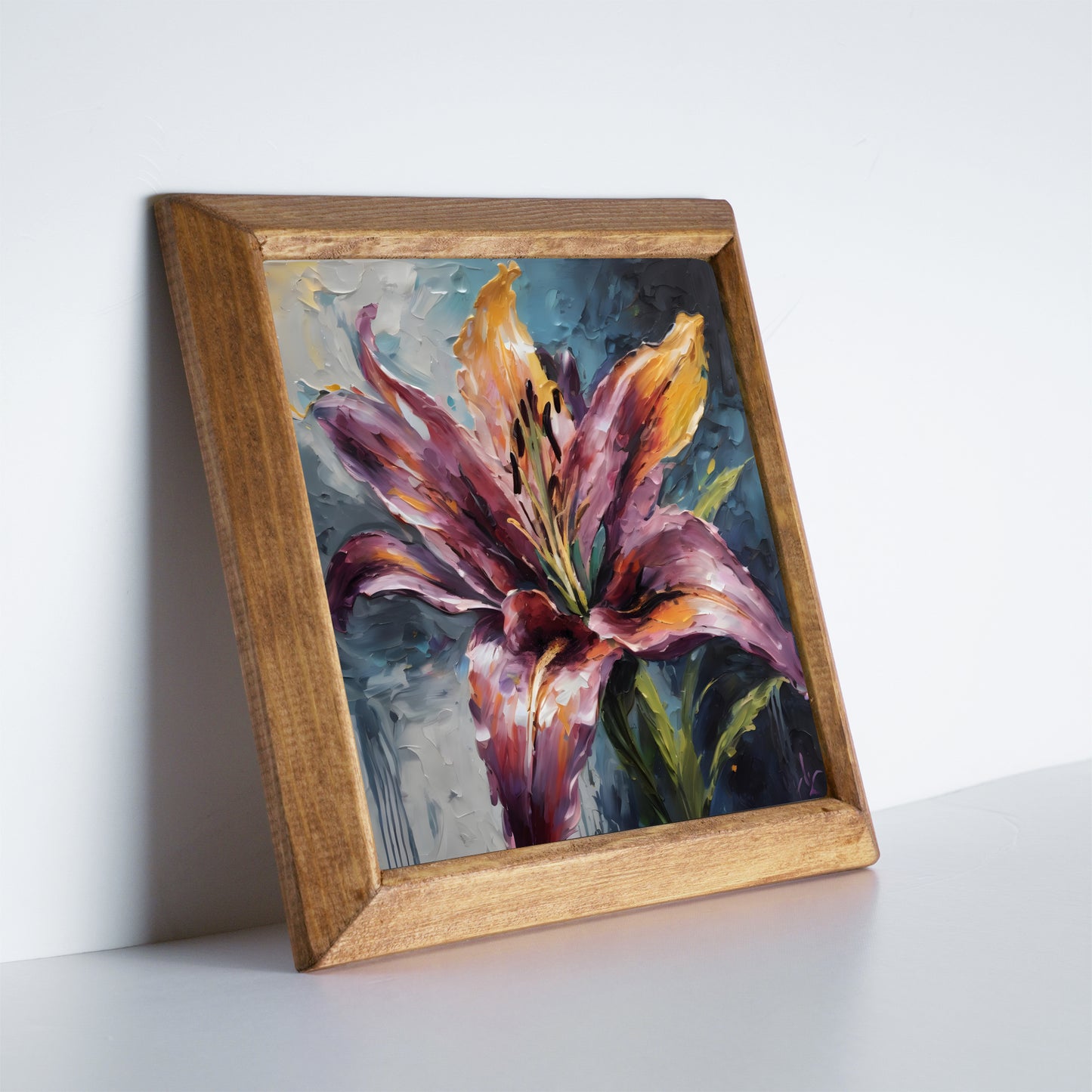 Blush Lily Natural Stone Wall Art