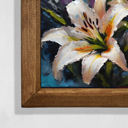 White Lily Natural Stone Wall Art