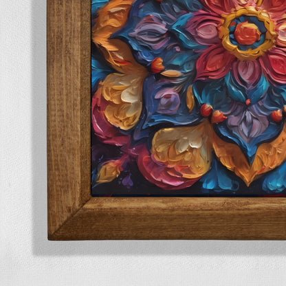 Jewel Tone Mandala Natural Stone Wall Art