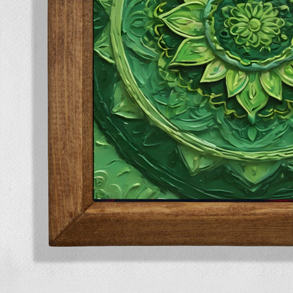 Emerald Mandala Natural Stone Wall Art
