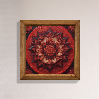 Ruby Mandala Natural Stone Wall Art