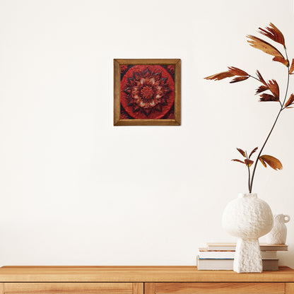 Ruby Mandala Natural Stone Wall Art