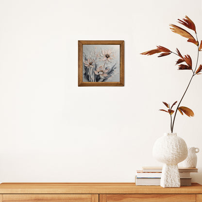 Soft Floral Natural Stone Wall Art
