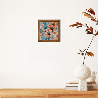 Coral Bloom Flower Natural Stone Wall Art