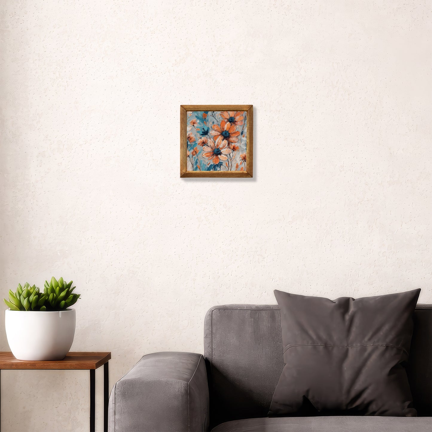 Coral Bloom Flower Natural Stone Wall Art
