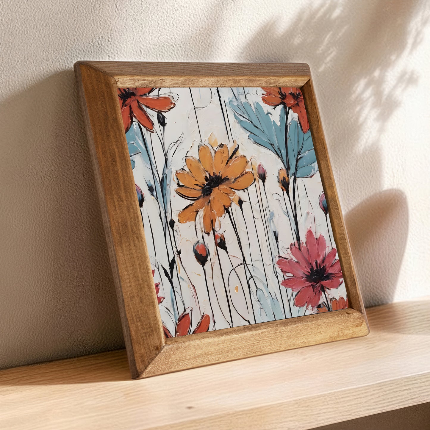 Wildflower Meadow Natural Stone Wall Art