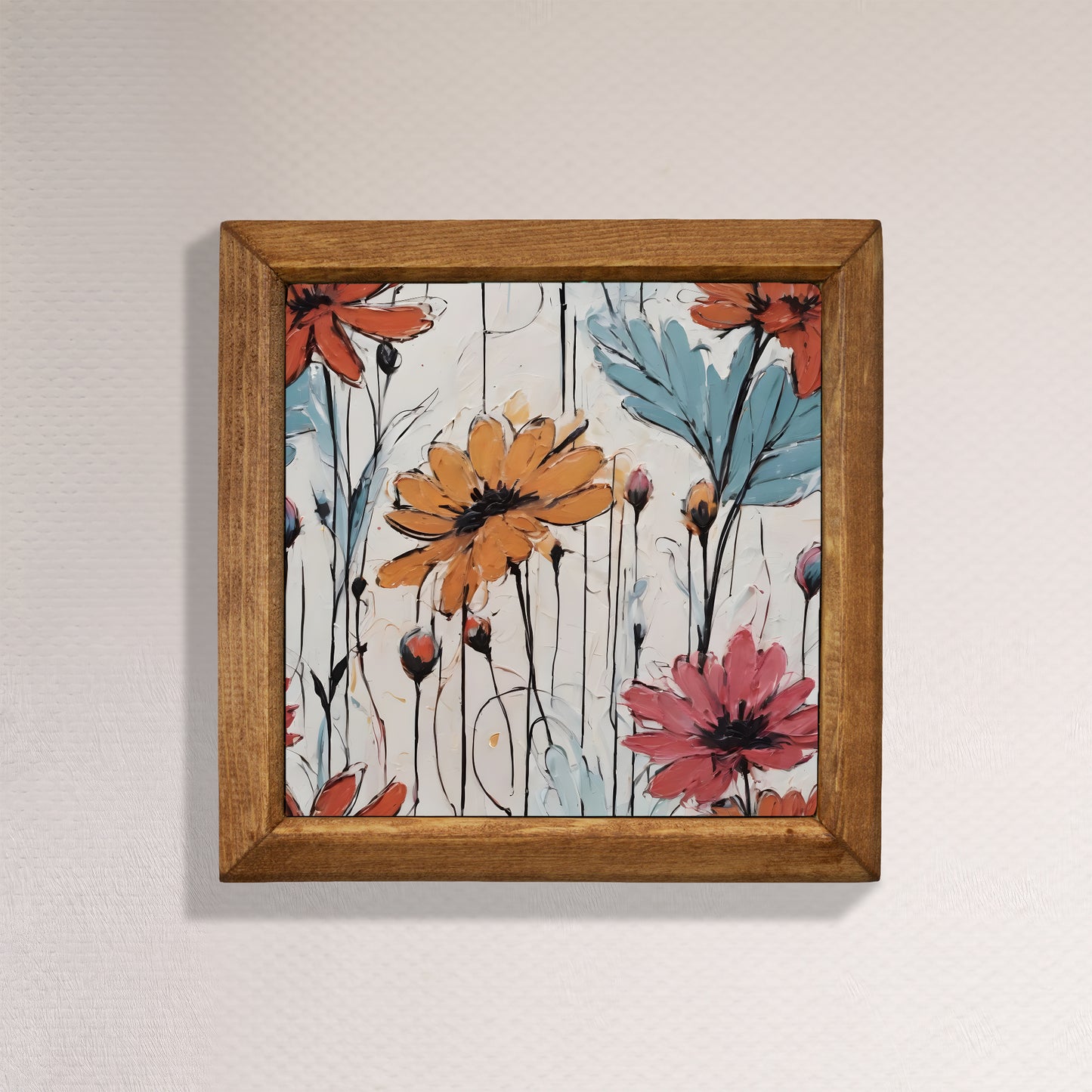 Wildflower Meadow Natural Stone Wall Art